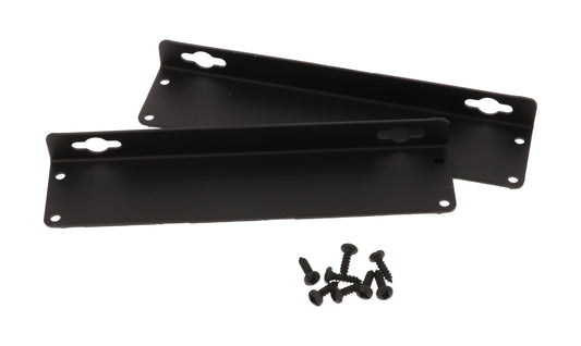 Hammond 1455RFBK 1455 Series Flanged Aluminum End Panel Kit, Black Anodized, Pair, For 1455R Series Enclosures.