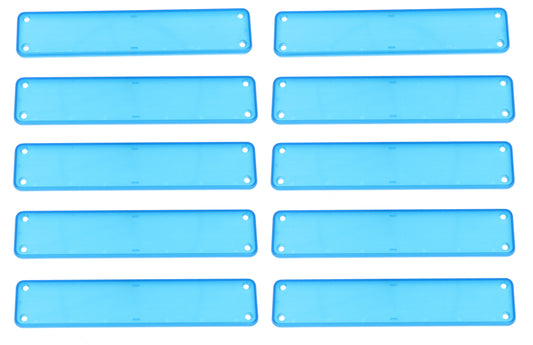 Hammond 1455RPLTBU-10 1455 Series Closed Plastic Bezels/End Caps, Translucent Blue, 10-pack, For 1455R Series Enclosures.