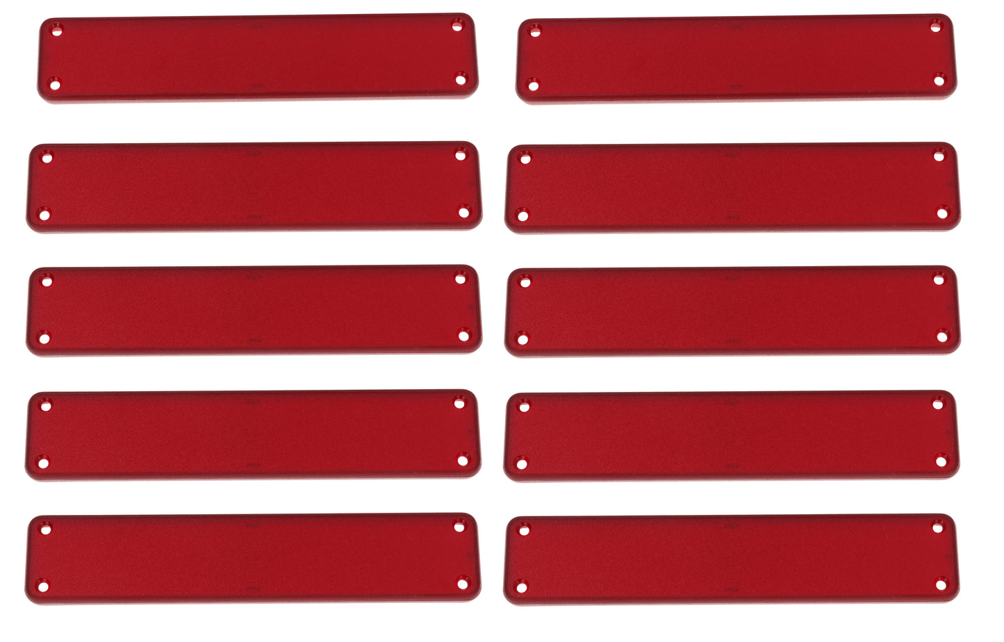 Hammond 1455RPLTRD-10 1455 Series Closed Plastic Bezels/End Caps, Translucent Red, 10-pack, For 1455R Series Enclosures.