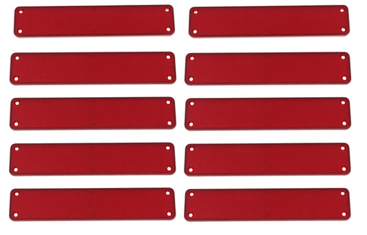 Hammond 1455RPLTRD-10 1455 Series Closed Plastic Bezels/End Caps, Translucent Red, 10-pack, For 1455R Series Enclosures.