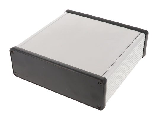 Hammond 1455T1602 Extruded Aluminum Enclosure with Plastic End Panels 6.3" x 6.5" x 2.05"