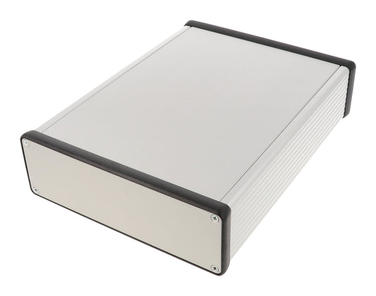 Hammond 1455T2201 Xtruded Aluminum Enclosure 8.66" x 6.5" x 2.05" with Metal End Panels