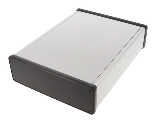 Hammond 1455T2202 Extruded Aluminum Enclosure 8.66" x 6.5" x 2.05" with Plastic End Panels