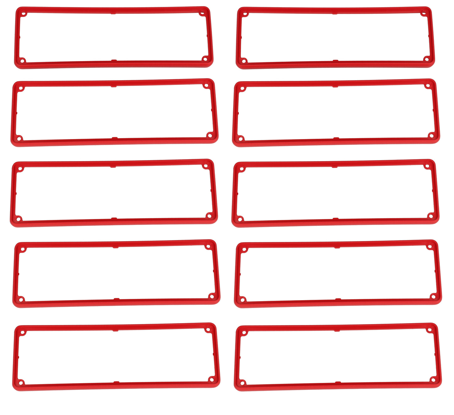 Hammond 1455TBRED-10 1455 Series Open Plastic Bezels, Red, 10-pack, For 1455T Series Metal End Plate Enclosures.