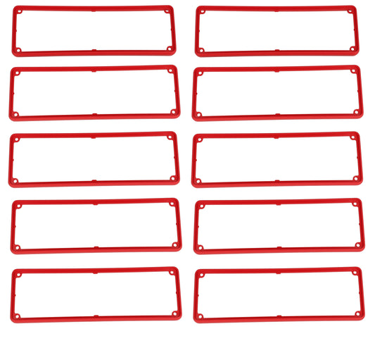 Hammond 1455TBRED-10 1455 Series Open Plastic Bezels, Red, 10-pack, For 1455T Series Metal End Plate Enclosures.