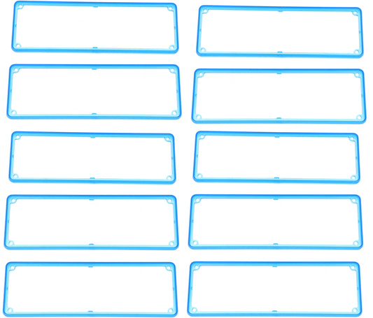 Hammond 1455TBTBU-10 1455 Series Open Plastic Bezels, Translucent Blue, 10-pack, For 1455T Series Metal End Plate Enclosures.