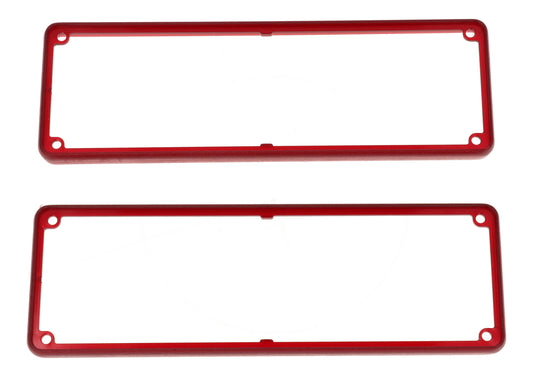 Hammond 1455TBTRD 1455 Series Open Plastic Bezels, Translucent Red, 2-pack, For 1455T Series Metal End Plate Enclosures.