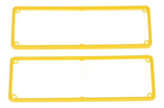 Hammond 1455TBY 1455 Series Open Plastic Bezels, Yellow, 2-pack, For 1455T Series Metal End Plate Enclosures.