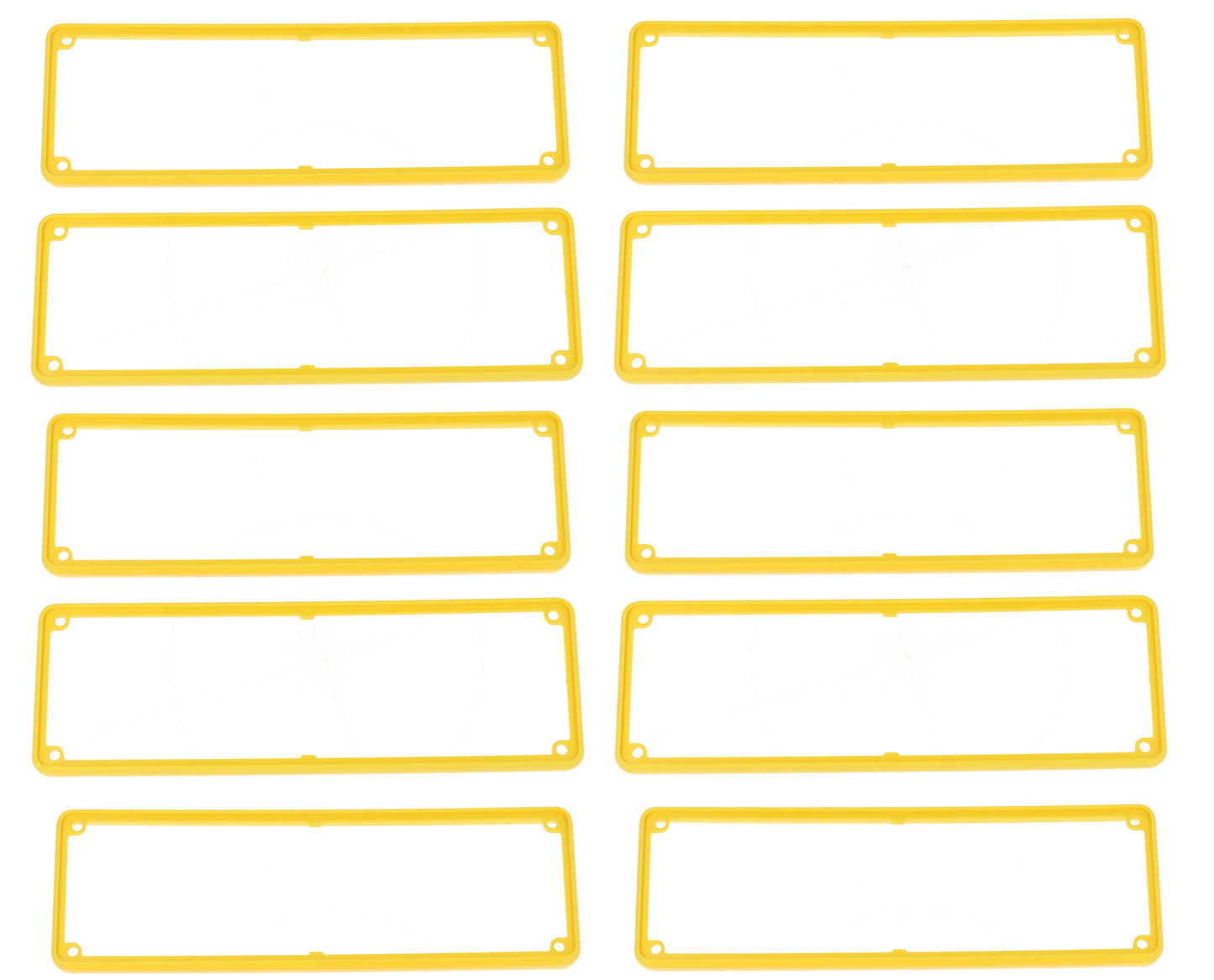 Hammond 1455TBY-10 1455 Series Open Plastic Bezels, Yellow, 10-pack, For 1455T Series Metal End Plate Enclosures.