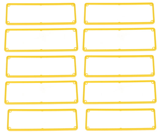 Hammond 1455TBY-10 1455 Series Open Plastic Bezels, Yellow, 10-pack, For 1455T Series Metal End Plate Enclosures.