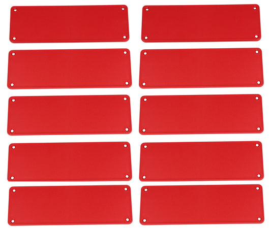 Hammond 1455TPLRED-10 1455 Series Closed Plastic Bezels/End Caps, Red, 10-pack, For 1455T Series Enclosures.