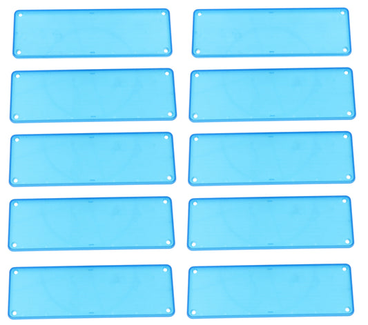 Hammond 1455TPLTBU-10 1455 Series Closed Plastic Bezels/End Caps, Translucent Blue, 10-pack, For 1455T Series Enclosures.