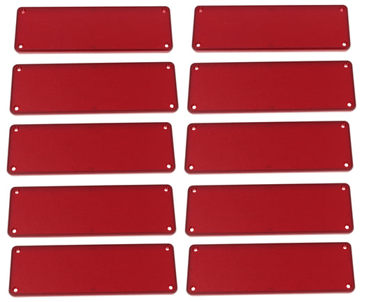 Hammond 1455TPLTRD-10 1455 Series Closed Plastic Bezels/End Caps, Translucent Red, 10-pack, For 1455T Series Enclosures.
