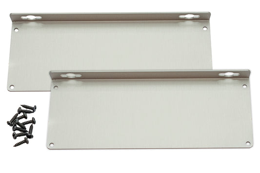 Hammond 1455UF 1455 Series Flanged Aluminum End Panel Kit, Clear Anodized, Pair, For 1455U Series Enclosures.