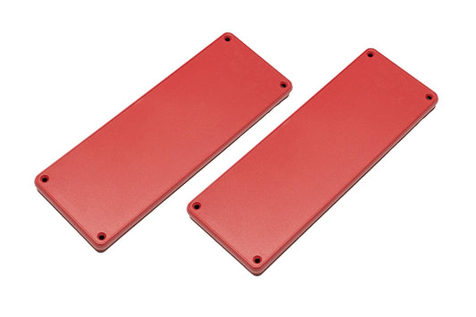 Hammond 1455UPLRED 1455 Series Closed Plastic Bezel/End Cap, Red, 2-Pack, For 1455U Enclosures.