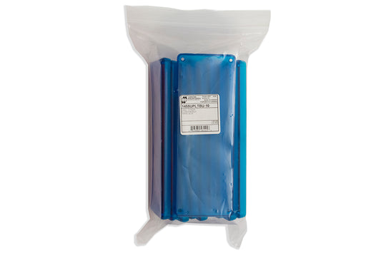 Hammond 1455UPLTBU-10 1455 Series Closed Plastic Bezel/End Cap, Transparent Blue, 10-Pack, For 1455U Enclosures.