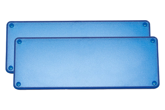 Hammond 1455UPLTBU 1455 Series Closed Plastic Bezel/End Cap, Transparent Blue, 2-Pack, For 1455U Enclosures.