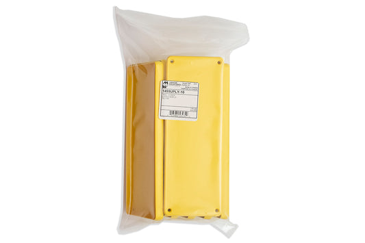 Hammond 1455UPLY-10 1455 Series Closed Plastic Bezel/End Cap, Yellow, 10-Pack, For 1455U Enclosures.