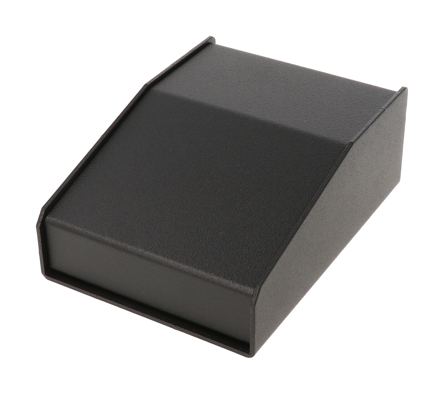 Hammond 1456CE2BKBK Sloped Aluminum Console Enclosure, 15 Degree Black Top / Black Case 4.00" x 5.50" x 2.00"