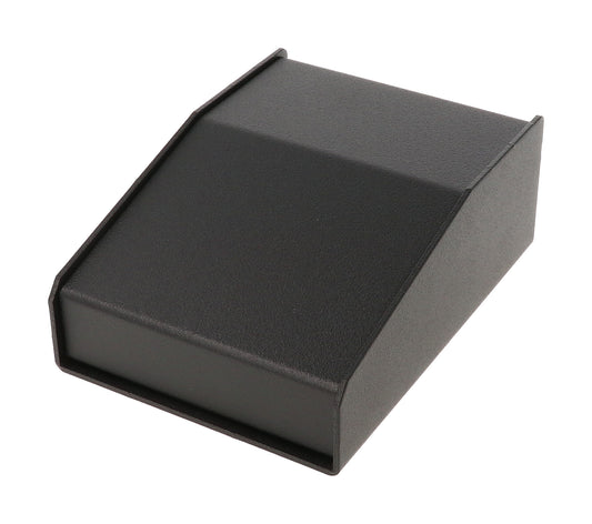 Hammond 1456CE2BKBK Sloped Aluminum Console Enclosure, 15 Degree Black Top / Black Case 4.00" x 5.50" x 2.00"