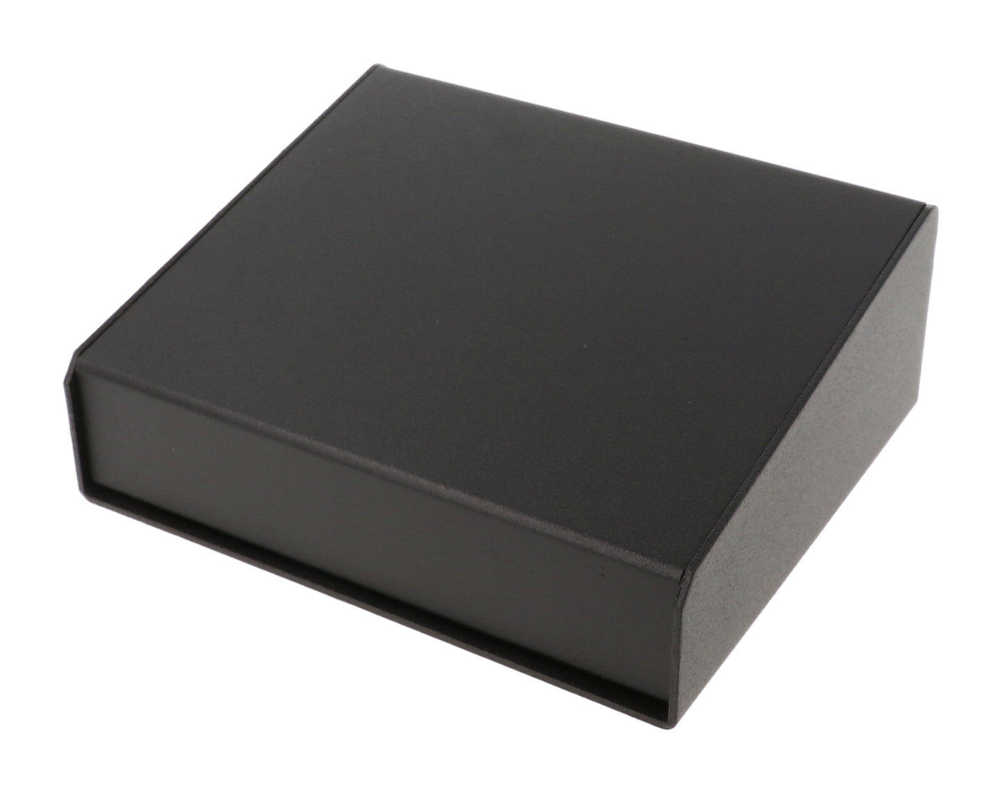 Hammond 1456FE1BKBK Sloped Aluminum Console Enclosure, 10 Degree Black Top / Black Case 6.50" x 5.50" x 2.50"