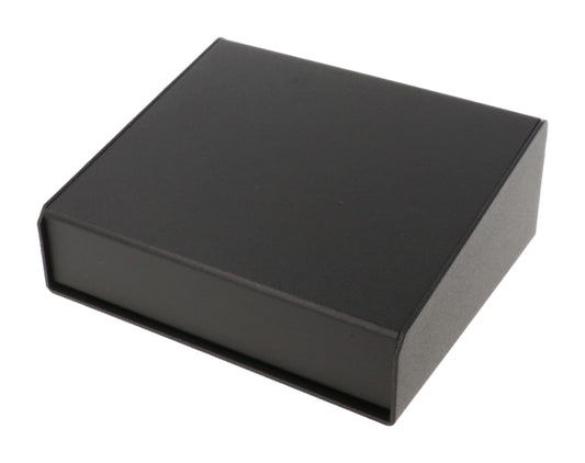 Hammond 1456FE1BKBK Sloped Aluminum Console Enclosure, 10 Degree Black Top / Black Case 6.50" x 5.50" x 2.50"
