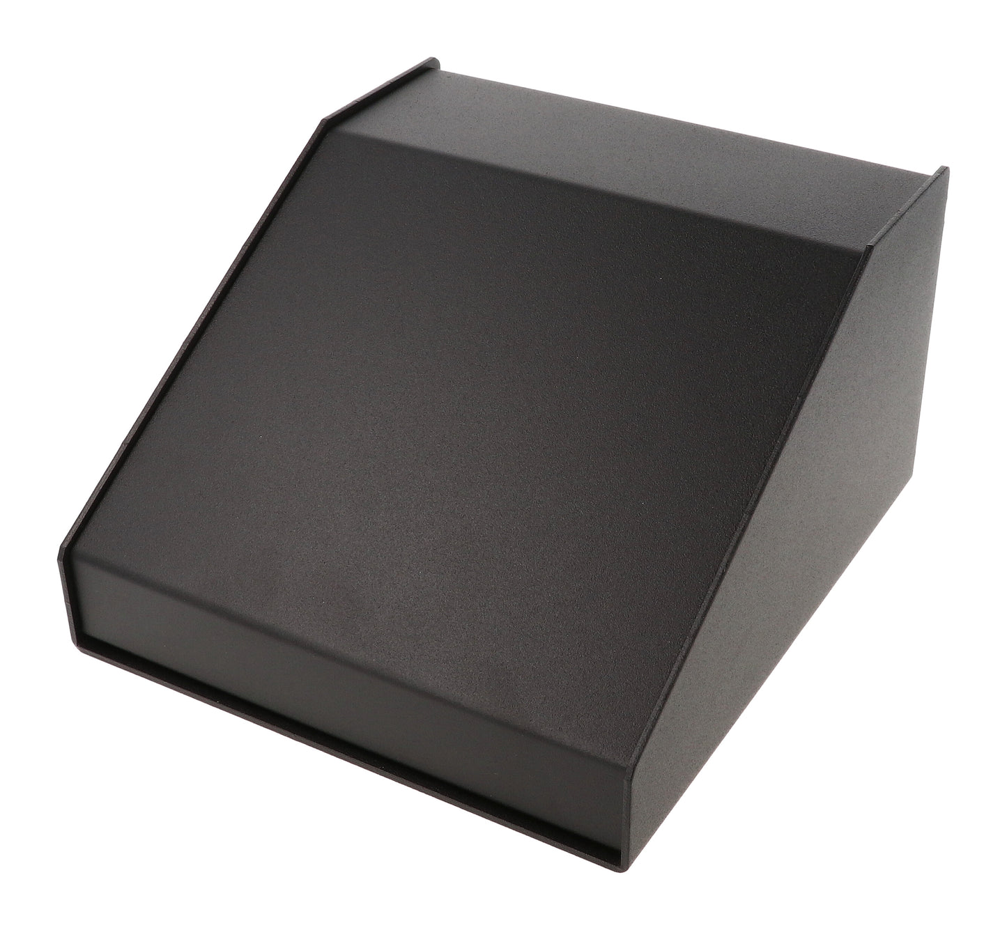 Hammond 1456FG4BKBK Sloped Aluminum Console Enclosure, 30 Degree Black Top / Black Case 6.50" x 7.20" x 4.00"