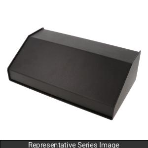 Hammond 1456WK4BKBK Sloped Aluminum Console Enclosure, 30 Degree Black Top / Black Case 20.00" x 10.20" x 4.00"