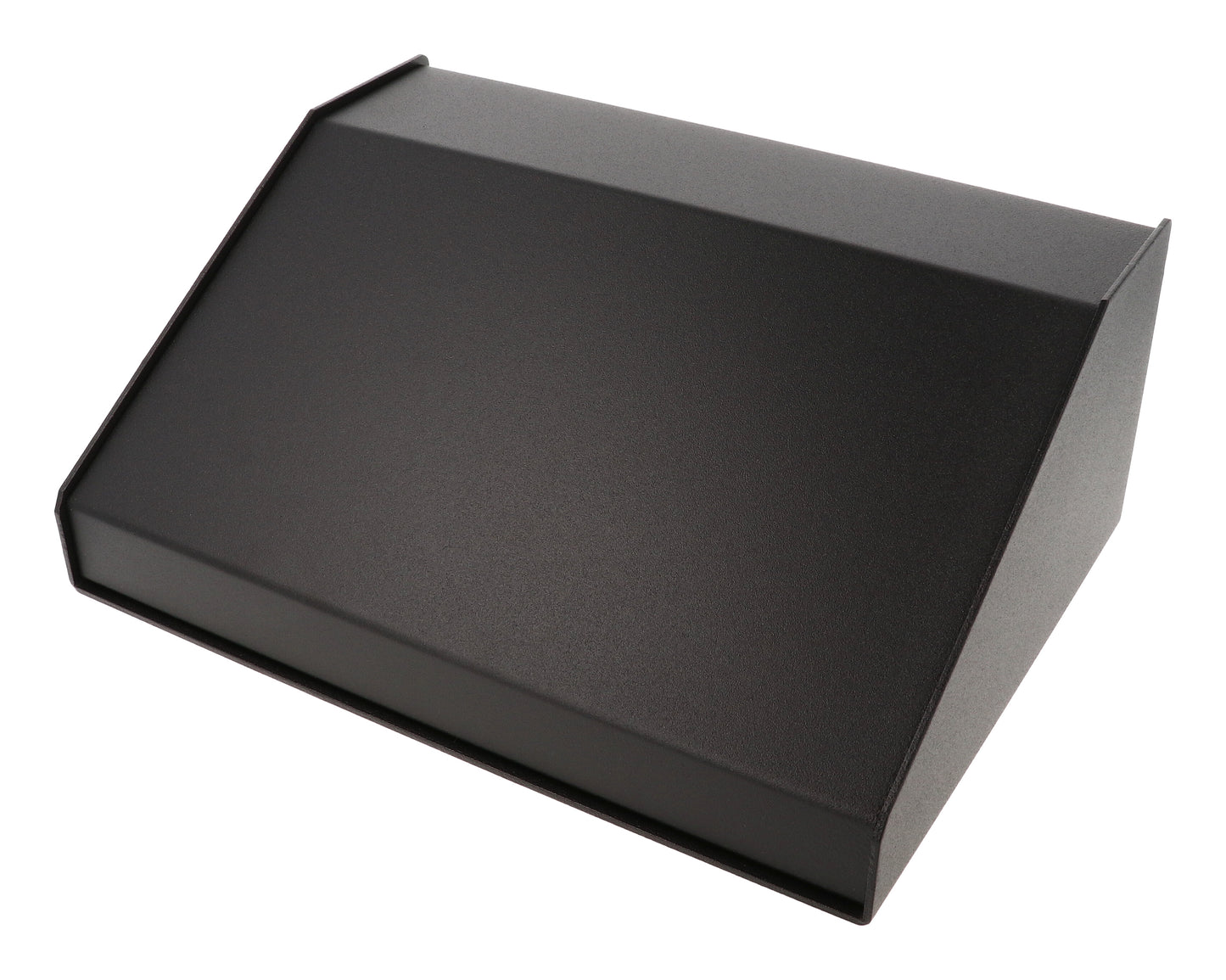 Hammond 1456KG4BKBK Sloped Aluminum Console Enclosure, 30 Degree Black Top / Black Case 10.00" x 7.20" x 4.00"