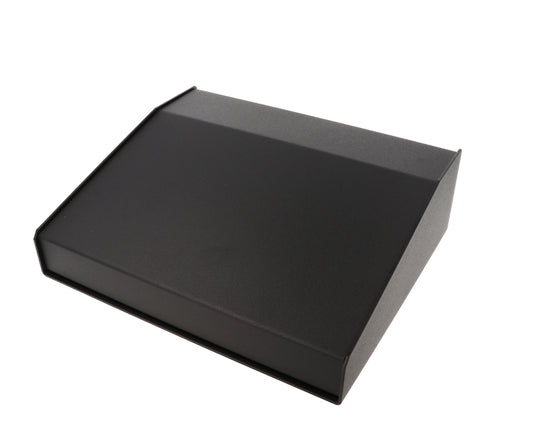 Hammond 1456KH3BKBK Sloped Aluminum Console Enclosure, 15 Degree Black Top / Black Case 10.00" x 8.30" x 3.00"