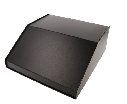 Hammond 1456KK4BKBK Sloped Aluminum Console Enclosure, 30 Degree Black Top / Black Case 10.00" x 10.20" x 4.00"