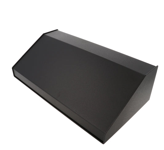 Hammond 1456PG4BKBK Sloped Aluminum Console Enclosure, 30 Degree Black Top / Black Case 14.00" x 7.25" x 4.00"