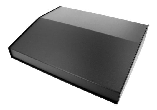 Hammond 1456PL3BKBK Sloped Aluminum Console Enclosure, 15 Degree Black Top / Black Case 14.00" x 11.30" x 3.00"