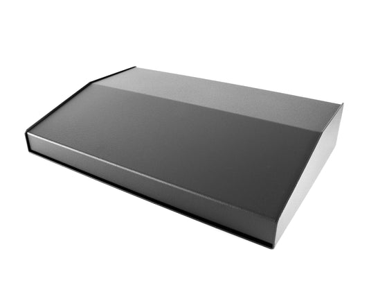 Hammond 1456RL3BKBK Sloped Aluminum Console Enclosure, 15 Degree Black Top / Black Case 17.00" x 11.30" x 3.00"