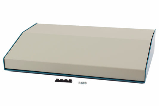 Hammond 1456RL3WHBU Sloped Aluminum Console Enclosure, 15 Degree Beige Top / Blue Case 17.00" x 11.30" x 3.00"
