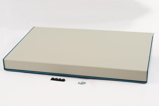 Hammond 1456WL1WHBU Sloped Aluminum Console Enclosure, 10 Degree Beige Top / Blue Case 20.00" x 11.30" x 3.50"