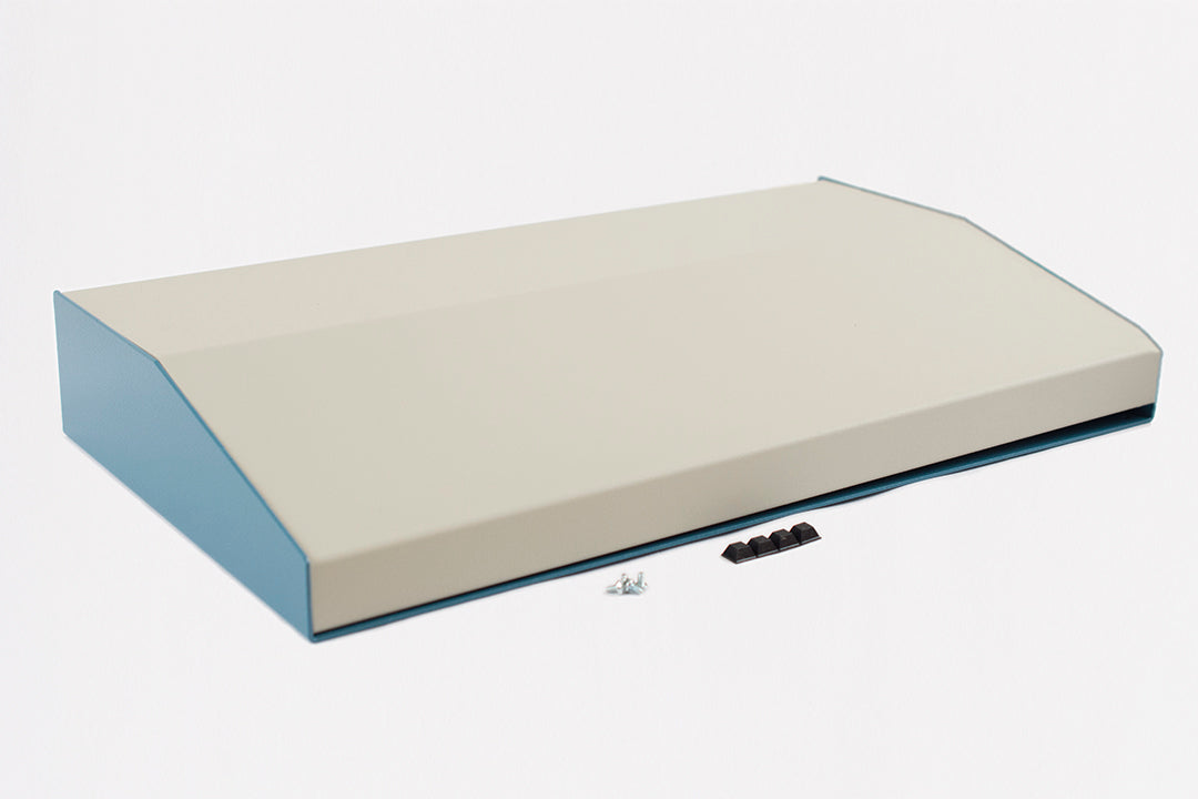 Hammond 1456WL3WHBU Sloped Aluminum Console Enclosure, 15 Degree Beige Top / Blue Case 20.00" x 11.30" x 3.00"