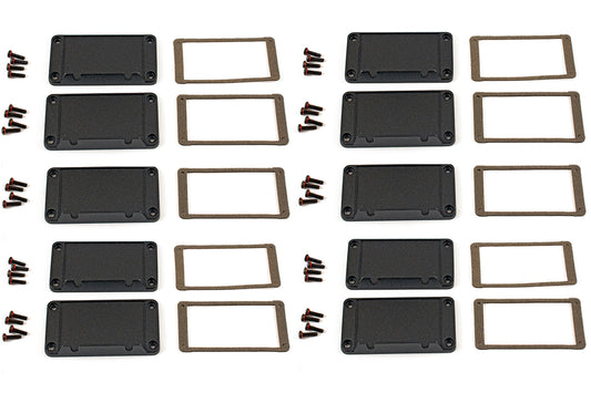 Hammond 1457KEPF-10 1457 Series EMI/RFI Flanged End Panel Kit, 10-Pack, For 1457K Enclosures.