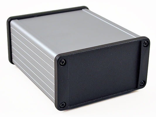Hammond 1457N1201E 1457 Series EMI/RFI Shielded Watertight Extruded Aluminum Enclosure, IP65, Diecast Aluminum End Panels, 120 mm x 104 mm x 55 mm (4.73" x 4.09" x 2.15"), Clear Anodized.