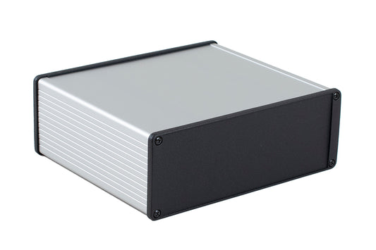 Hammond 1457U1601 1457 Series Watertight Extruded Aluminum Enclosure, IP65, Diecast Aluminum End Panels, 160 mm x 191 mm x 68 mm (6.30" x 7.52" x 2.68"), Clear Anodized.