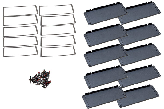 Hammond 1457UEPF-10 1457 Series EMI/RFI Flanged End Panel Kit, 10-Pack, For 1457U Enclosures.
