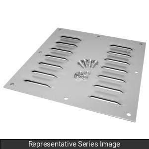 Hammond 1481L44 Type 1 Louvered Ventilating Plate, 5.62" x 5.50", 14 Gauge Steel/ANSI 61 Gray.