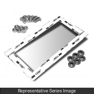 Hammond 1481WFL96 Frameless Window Kit, 9.62" x 7.19" Polycarbonate Window, For Type 12/13 Enclosures.