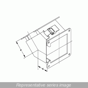 Hammond 1485F4N Wireway 4" Nipple, 12" x 6", Steel/ANSI 61 Gray.