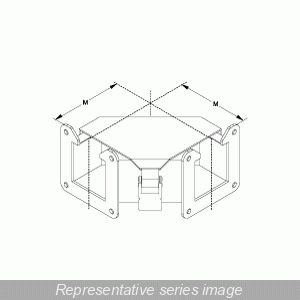 Hammond 1485E9N Type 12 Lay-In Wireway 90° Elbow, Top Opening for 8" x 8" Wireway, Steel/ANSI 61 Gray.