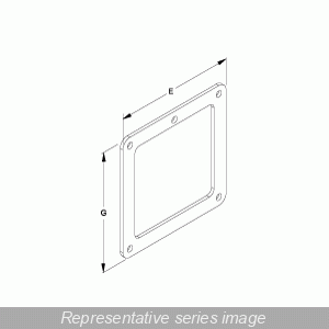 Hammond 1487EK Wireway Box Connector, 8" x 8", Steel/ANSI 61 Gray.