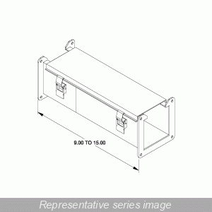 Hammond 1485FW1 Wireway Box Entry Nipple, 12" x 6", Steel/ANSI 61 Gray.