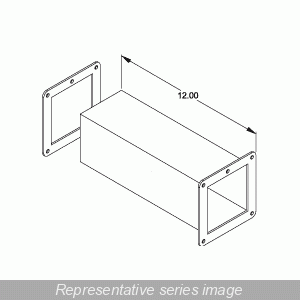 Hammond 1487CW Wireway Cut-Off Fitting, 4" x 4", Steel/ANSI 61 Gray.