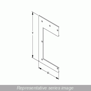 Hammond 1485EL1 Wireway Box Entry Swivel Nipple, 8" x 8", Steel/ANSI 61 Gray.