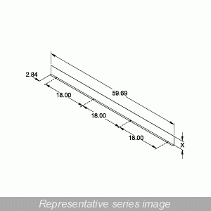 Hammond 1487EB60 Wireway Barrier Strip, 8" x 8", Steel/ANSI 61 Gray.